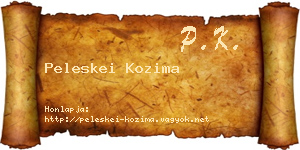 Peleskei Kozima névjegykártya